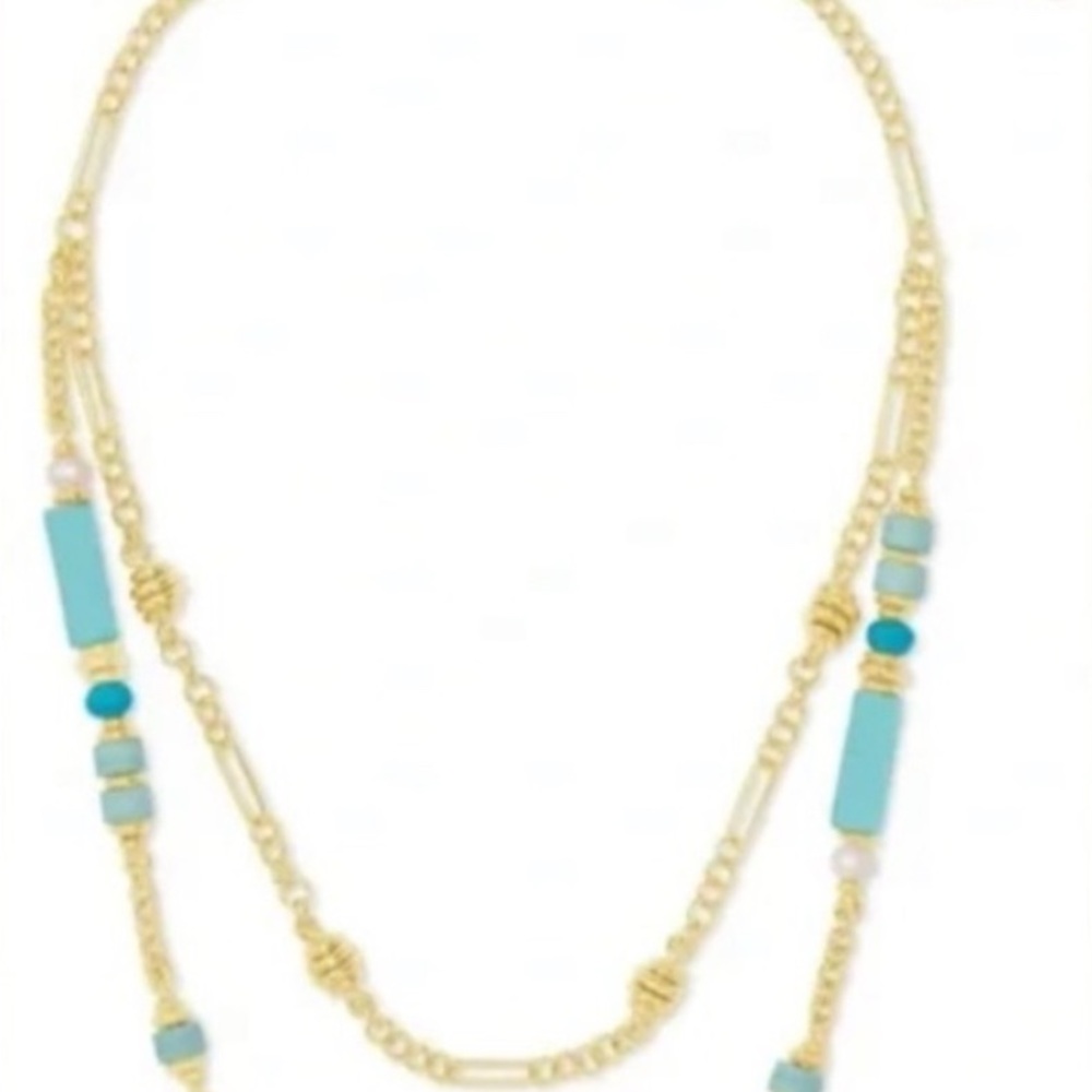Kendra Scott Rachel Gold and Turquoise Layered Necklace